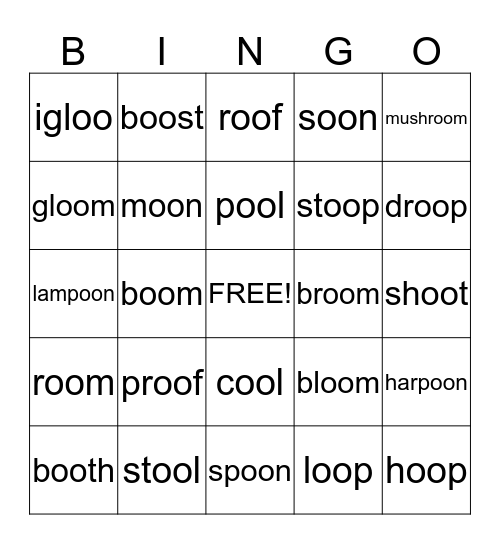OO Bingo Card