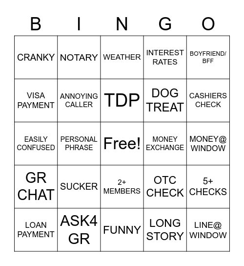 Bingo Card