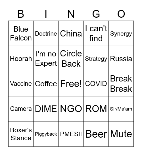 JCWS F2F Bingo Card