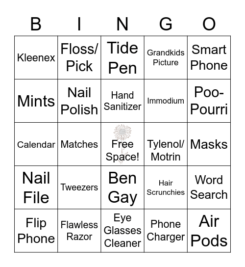 B-I-N-G-O Game Bingo Card