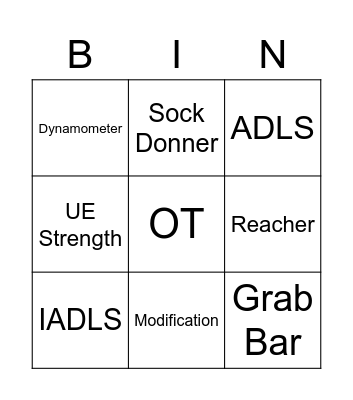 OT Month Bingo Card