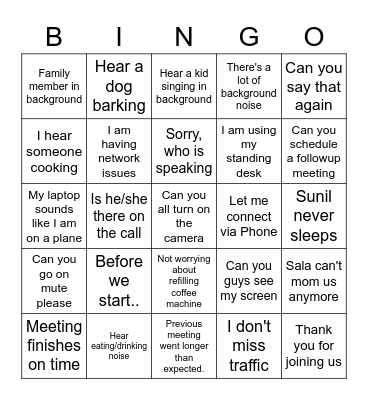 EMOST Bingo Card