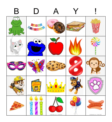 BIRTHDAY BINGO Card