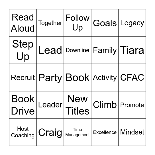 Convention Bingo Card