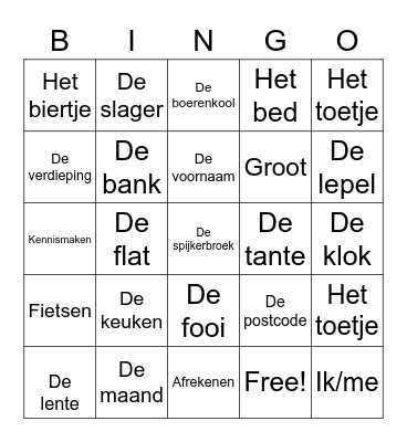 Bingo farewell party Kookoovaya Bingo Card