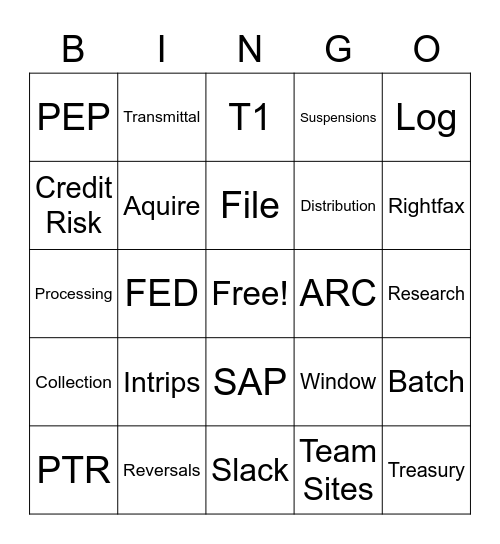 ACH Bingo Card