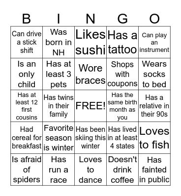 Bingo Card