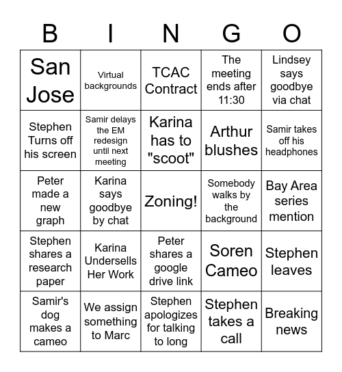 Final EM Checkin Bingo Card