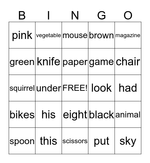 Alisha's Bingo Game Bingo Card