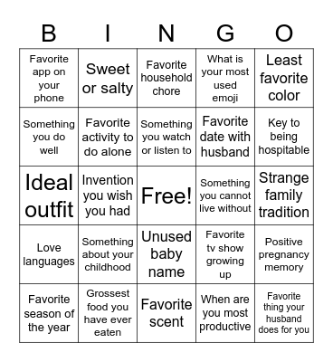 Mother's Retreat Bingo Card