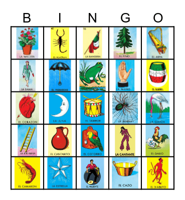 Bingo Loteria Bingo Card