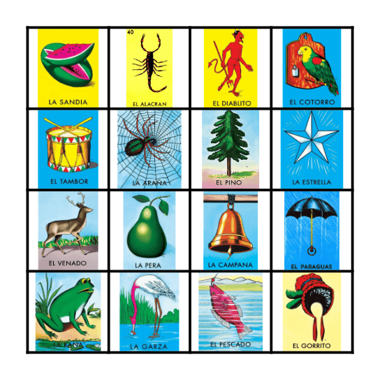 Bingo Loteria Bingo Card