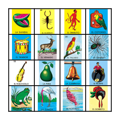 Loteria Bingo Card