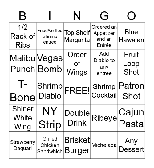 RED DOG ICEHOUSE Bingo Card