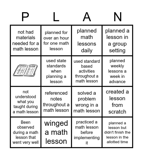 Lesson Planning: Have you... Bingo Card
