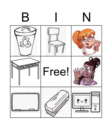 MY CLASSROOM Bingo Card