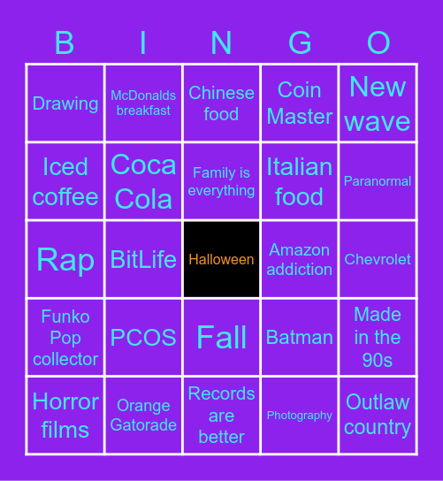 Danielle Bingo! Bingo Card
