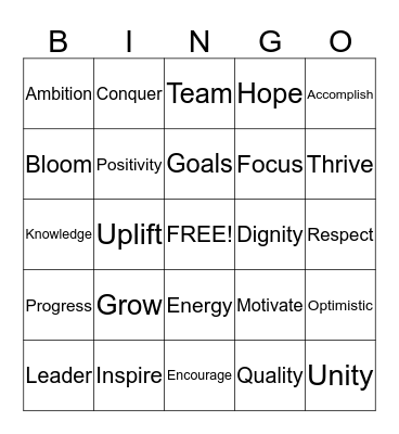 Growing Together Management Forum Bingo Card