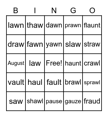 /aw/ Bingo Card