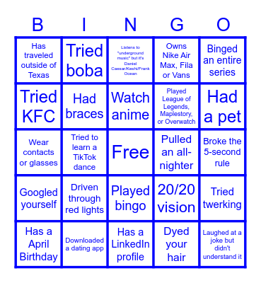 BAYLORKSA X HALLYU CLUB UH: GAME NIGHT Bingo Card