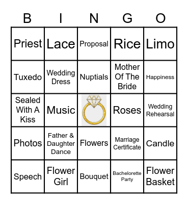 Bridal Shower Bingo Card