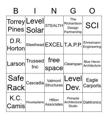 Vector Bingo Card