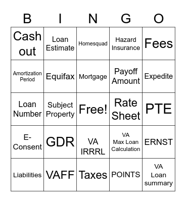 3DD Admin Bingo Card