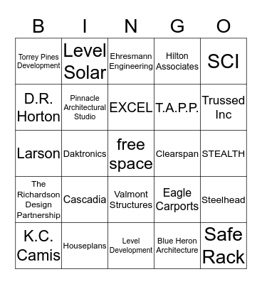 Vector Bingo Card