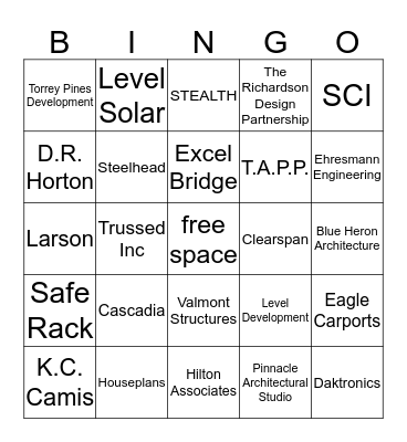 Vector Bingo Card