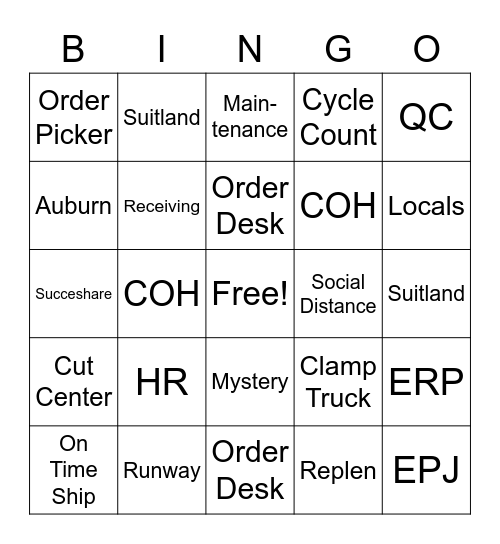 Levittown Bingo Card