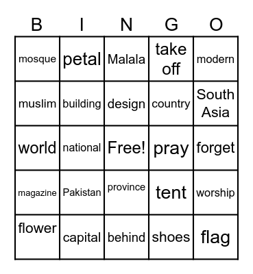 Joy Magazine Bingo Card