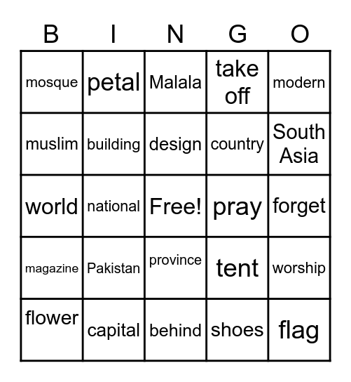 Joy Magazine Bingo Card