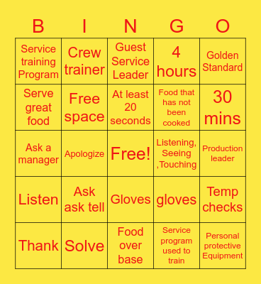 McBingo Card