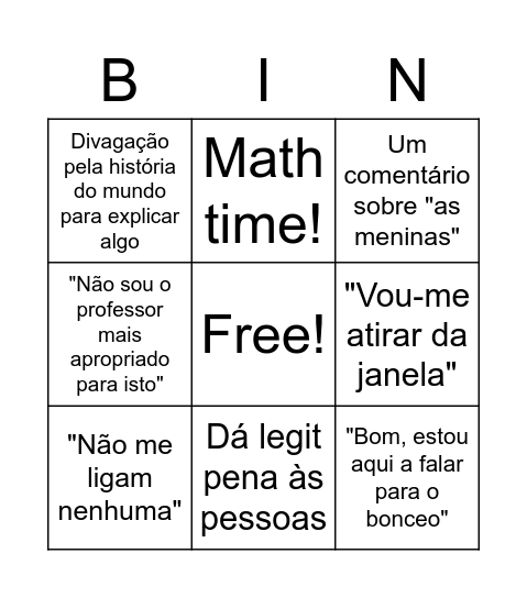 Baltarejo Bingo Card