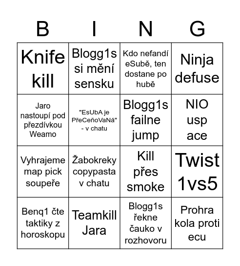 ESB Bingo Card