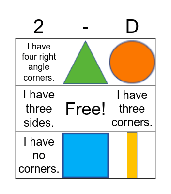 2-D Shapes BINGO! Bingo Card