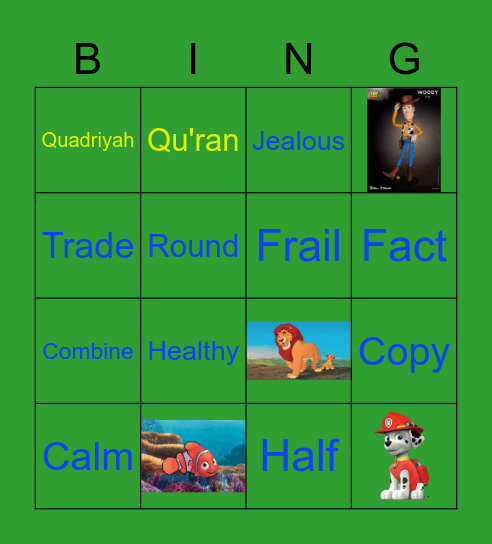 QU'RANS BINGO Card