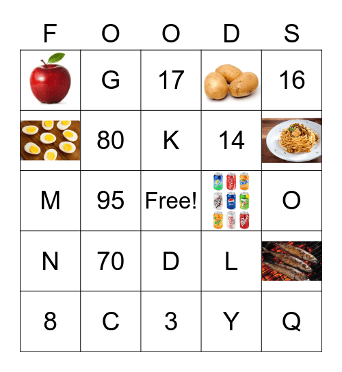 Food Game - Tio Tales Bingo Card