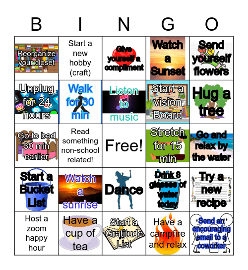 Wellness Bingo Card