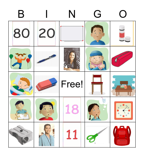 Vocabulary Bingo Card