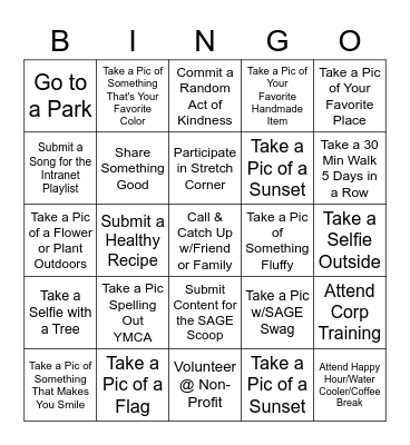 Info Services Bingo Card