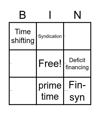 TV Bingo Card