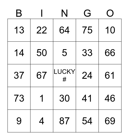 B1 & B2 SUNDAY BINGO BASH Bingo Card