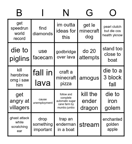 Nick's Fabulous Bingo Night Bingo Card