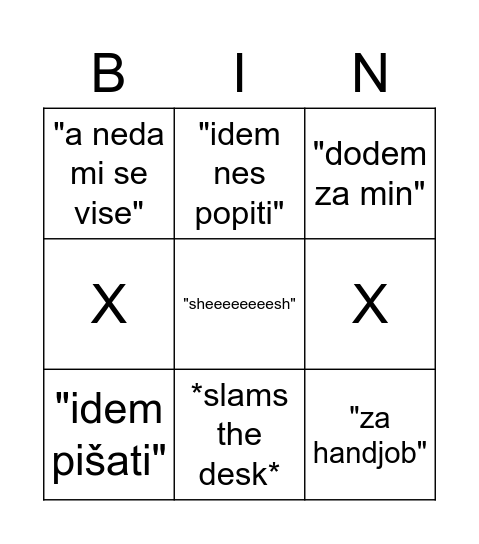 Ficin Bingo Card