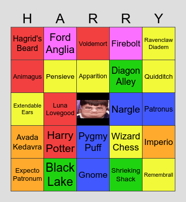HARRY POTTER CLUB BINGO EXTRAVAGANZA Bingo Card
