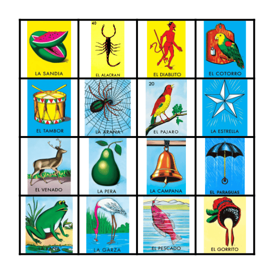 Loteria Bingo Card