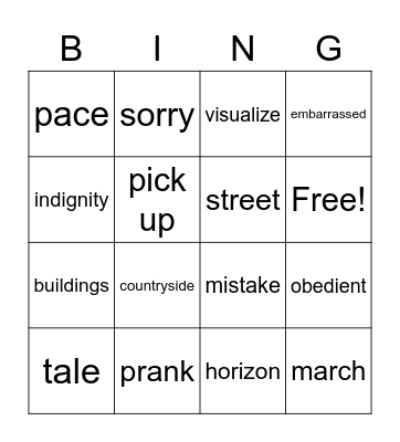 Step 4 L.Arts - Vocabulary Term 1 Bingo Card