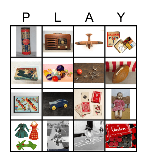 Child's Play in the 1940's Bingo Card