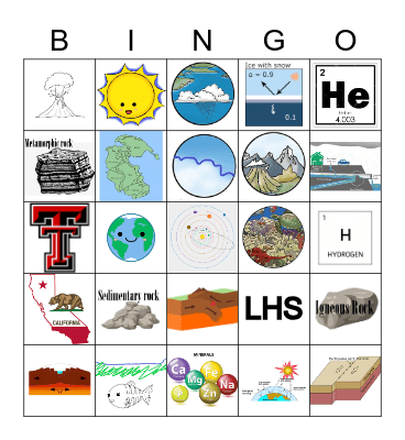 Earth & Space Science Bingo Card